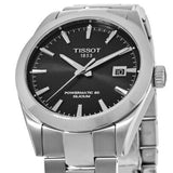 Buy Shop Tissot Gentleman Powermatic 80 Silicium Black Dial Silver Steel Strap Watch For Men - T127.407.11.051.00 USA Online