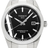 Buy Shop Tissot Gentleman Powermatic 80 Silicium Black Dial Silver Steel Strap Watch For Men - T127.407.11.051.00 USA Online