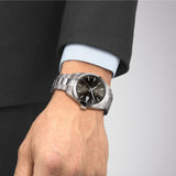 Buy Shop Tissot Gentleman Powermatic 80 Silicium Black Dial Silver Steel Strap Watch For Men - T127.407.11.061.01 USA Online