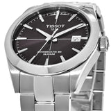 Buy Shop Tissot Gentleman Powermatic 80 Silicium Black Dial Silver Steel Strap Watch For Men - T127.407.11.061.01 USA Online
