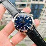 Buy Shop Tissot Gentleman Powermatic 80 Silicium Blue Dial Black Leather Strap Watch For Men - T127.407.16.041.01 USA Online