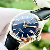 Buy Shop Tissot Gentleman Powermatic 80 Silicium Blue Dial Black Leather Strap Watch For Men - T127.407.16.041.01 USA Online
