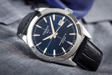 Buy Shop Tissot Gentleman Powermatic 80 Silicium Blue Dial Black Leather Strap Watch For Men - T127.407.16.041.01 USA Online