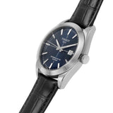 Buy Shop Tissot Gentleman Powermatic 80 Silicium Blue Dial Black Leather Strap Watch For Men - T127.407.16.041.01 USA Online