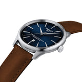 Buy Shop Tissot Gentleman Powermatic 80 Silicium Blue Dial Brown Leather Strap Watch For Men - T127.407.16.041.00 USA Online