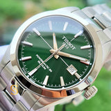 Buy Shop Tissot Gentleman Powermatic 80 Silicium Green Dial Silver Steel Strap Watch For Men - T127.407.11.091.01 USA Online