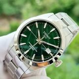 Buy Shop Tissot Gentleman Powermatic 80 Silicium Green Dial Silver Steel Strap Watch For Men - T127.407.11.091.01 USA Online
