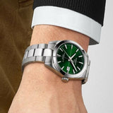 Buy Shop Tissot Gentleman Powermatic 80 Silicium Green Dial Silver Steel Strap Watch For Men - T127.407.11.091.01 USA Online