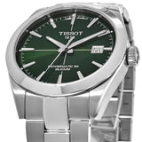 Buy Shop Tissot Gentleman Powermatic 80 Silicium Green Dial Silver Steel Strap Watch For Men - T127.407.11.091.01 USA Online
