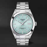 Buy Shop Tissot Gentleman Powermatic 80 Silicium Ice Blue Silver Steel Strap Watch For Men - T127.407.11.351.00 USA Online