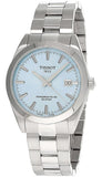 Buy Shop Tissot Gentleman Powermatic 80 Silicium Ice Blue Silver Steel Strap Watch For Men - T127.407.11.351.00 USA Online