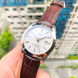 Buy Shop Tissot Gentleman Powermatic 80 Silicium Silver Dial Brown Leather Strap Watch For Men - T127.407.16.031.01 USA Online