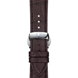Buy Shop Tissot Gentleman Powermatic 80 Silicium Silver Dial Brown Leather Strap Watch For Men - T127.407.16.031.01 USA Online