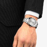 Buy Shop Tissot Gentleman Powermatic 80 Silicium Silver Dial Silver Steel Strap Watch For Men - T127.407.11.031.00 USA Online