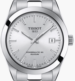 Buy Shop Tissot Gentleman Powermatic 80 Silicium Silver Dial Silver Steel Strap Watch For Men - T127.407.11.031.00 USA Online