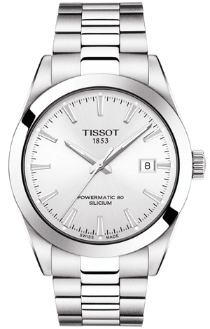 Buy Shop Tissot Gentleman Powermatic 80 Silicium Silver Dial Silver Steel Strap Watch For Men - T127.407.11.031.00 USA Online