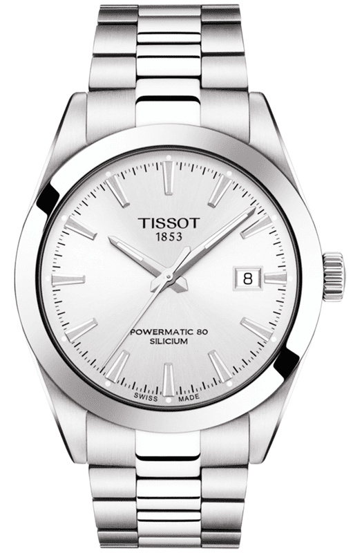 Buy Shop Tissot Gentleman Powermatic 80 Silicium Silver Dial Silver Steel Strap Watch For Men - T127.407.11.031.00 USA Online