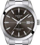 Buy Shop Tissot Gentleman Powermatic 80 Silicium Black Dial Silver Steel Strap Watch For Men - T127.407.11.061.01 USA Online