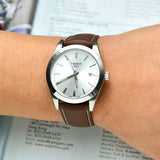 Buy Shop Tissot Gentleman Silver Dial Brown Leather Strap Watch For Men - T127.410.16.031.00 USA Online