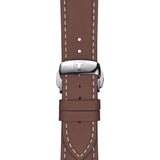 Buy Shop Tissot Gentleman Silver Dial Brown Leather Strap Watch For Men - T127.410.16.031.00 USA Online