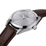 Buy Shop Tissot Gentleman Silver Dial Brown Leather Strap Watch For Men - T127.410.16.031.00 USA Online