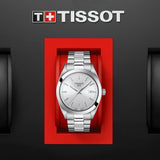 Buy Shop Tissot Gentleman Silver Dial Silver Steel Strap Watch For Men - T127.410.11.031.00 USA Online