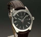 Buy Shop Tissot Gentlemen Black Dial Brown Leather Strap Watch for Men - T127.410.16.051.01 USA Online