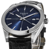 Buy Shop Tissot Gentlemen Blue Dial Black Leather Strap Watch for Men - T127.410.16.041.01 USA Online