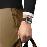 Buy Shop Tissot Gentlemen Powermatic 80 Silicium Blue Dial Brown Leather Strap Watch For Men - T127.407.16.041.00 USA Online