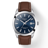 Buy Shop Tissot Gentlemen Powermatic 80 Silicium Blue Dial Brown Leather Strap Watch For Men - T127.407.16.041.00 USA Online
