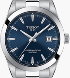 Buy Shop Tissot Gentlemen Powermatic 80 Silicium Blue Dial Silver Steel Strap Watch For Men - T127.407.11.041.00 USA Online