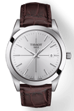 Buy Shop Tissot Gentlemen Silver Dial Brown Leather Strap Watch for Men - T127.410.16.031.01 USA Online