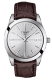 Buy Shop Tissot Gentlemen Silver Dial Brown Leather Strap Watch for Men - T127.410.16.031.01 USA Online