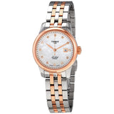 Buy Shop Tissot Le Locle Automatic Diamonds Mother of Pearl White Dial Two Tone Steel Strap Watch For Women - T006.207.22.116.00 USA Online