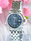Buy Shop Tissot Le Locle Automatic Diamonds Mother of Pearl Black Dial Silver Steel Strap Watch For Women - T006.207.11.126.00 USA Online