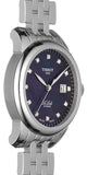 Buy Shop Tissot Le Locle Automatic Diamonds Mother of Pearl Black Dial Silver Steel Strap Watch For Women - T006.207.11.126.00 USA Online