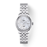 Buy Shop Tissot Le Locle Automatic Diamonds Mother of Pearl Dial Silver Steel Strap Watch For Women - T006.207.11.116.00 USA Online