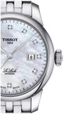 Buy Shop Tissot Le Locle Automatic Diamonds Mother of Pearl Dial Silver Steel Strap Watch For Women - T006.207.11.116.00 USA Online