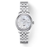 Buy Shop Tissot Le Locle Automatic Diamonds Mother of Pearl Dial Silver Steel Strap Watch For Women - T006.207.11.116.00 USA Online