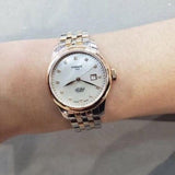 Buy Shop Tissot Le Locle Automatic Diamonds Mother of Pearl White Dial Two Tone Steel Strap Watch For Women - T006.207.22.116.00 USA Online