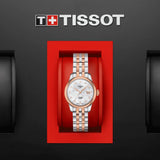 Buy Shop Tissot Le Locle Automatic Diamonds Mother of Pearl White Dial Two Tone Steel Strap Watch For Women - T006.207.22.116.00 USA Online