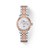 Buy Shop Tissot Le Locle Automatic Diamonds Mother of Pearl White Dial Two Tone Steel Strap Watch For Women - T006.207.22.116.00 USA Online