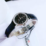Buy Shop Tissot Le Locle Automatic Lady Black Dial Black Leather Strap Watch for Women - T41.1.123.57 USA Online