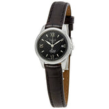 Buy Shop Tissot Le Locle Automatic Lady Black Dial Black Leather Strap Watch for Women - T41.1.123.57 USA Online