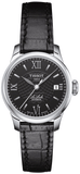 Buy Shop Tissot Le Locle Automatic Lady Black Dial Black Leather Strap Watch for Women - T41.1.123.57 USA Online