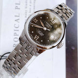 Buy Shop Tissot Le Locle Automatic Lady Black Dial Silver Steel Strap Watch For Women - T41.1.183.56 USA Online