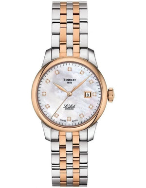 Buy Shop Tissot Le Locle Automatic Lady Mother of Pearl Dial Two Tone Steel Strap Watch For Women - T006.207.22.116.00 USA Online