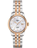 Buy Shop Tissot Le Locle Automatic Lady Mother of Pearl Dial Two Tone Steel Strap Watch For Women - T006.207.22.116.00 USA Online
