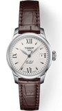 Buy Shop Tissot Le Locle Automatic Lady Silver Dial Brown Leather Strap Watch For Women - T41.1.113.77 USA Online