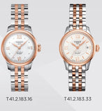 Buy Shop Tissot Le Locle Automatic Lady Silver Dial Two Tone Steel Strap Watch For Women - T41.2.183.16 USA Online
